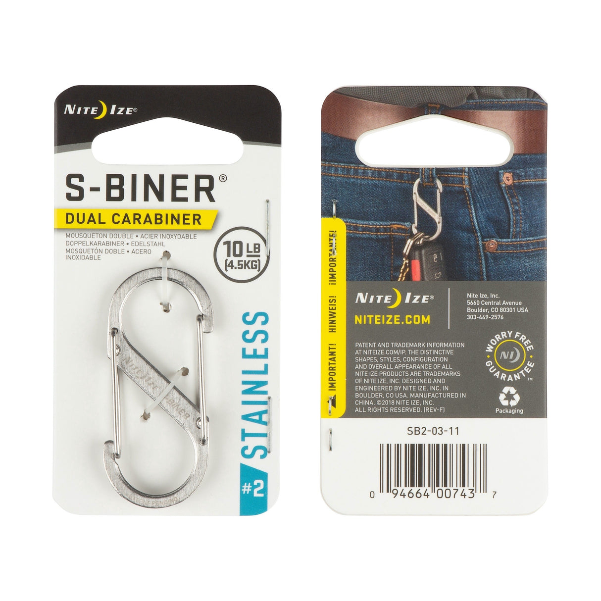 S-Biner® Stainless Dual Carabiner