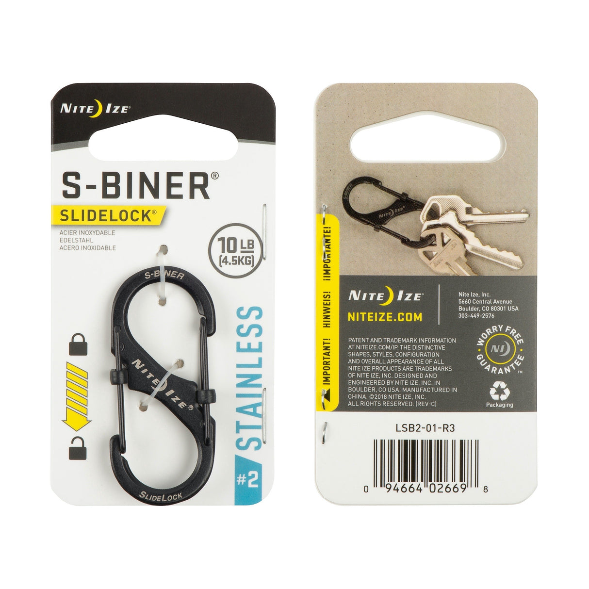 S-Biner® SlideLock® Stainless Carabiner