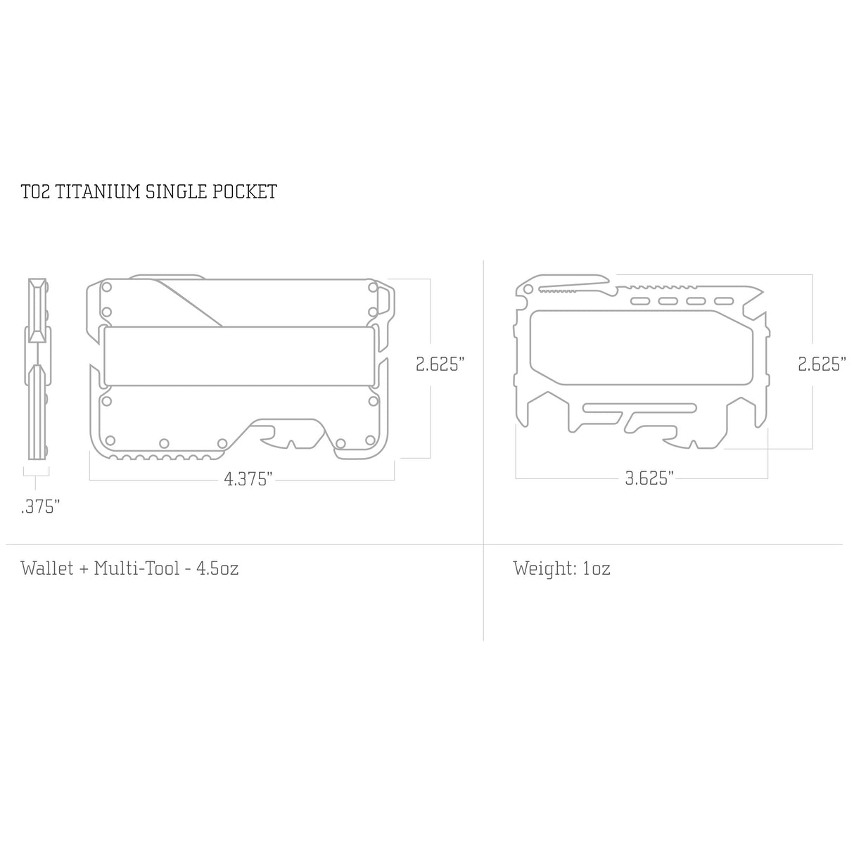 T02 Tactical Titanium - Brieftasche