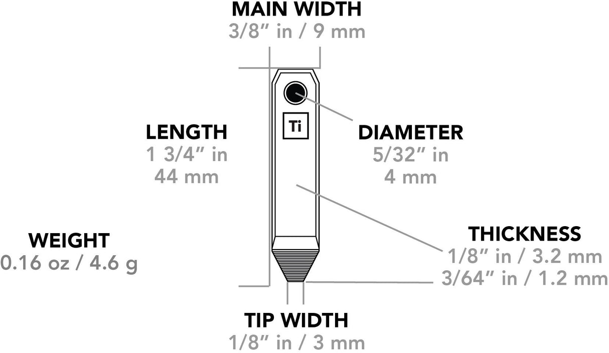 Mini Titanium Pry Bar