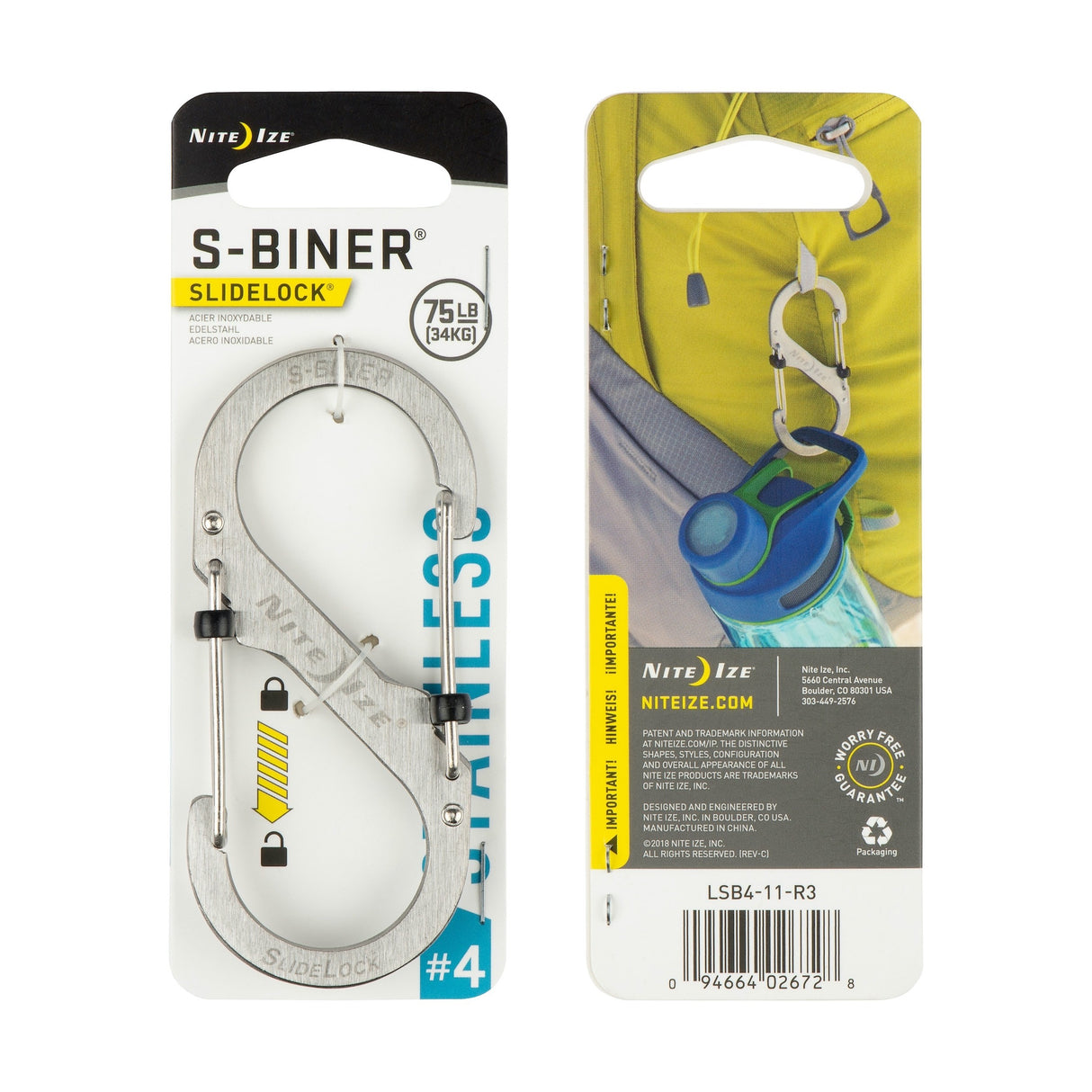 S-Biner® SlideLock® Stainless Carabiner