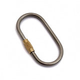 Titanium Oval Keyring