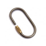 Titanium Oval Keyring