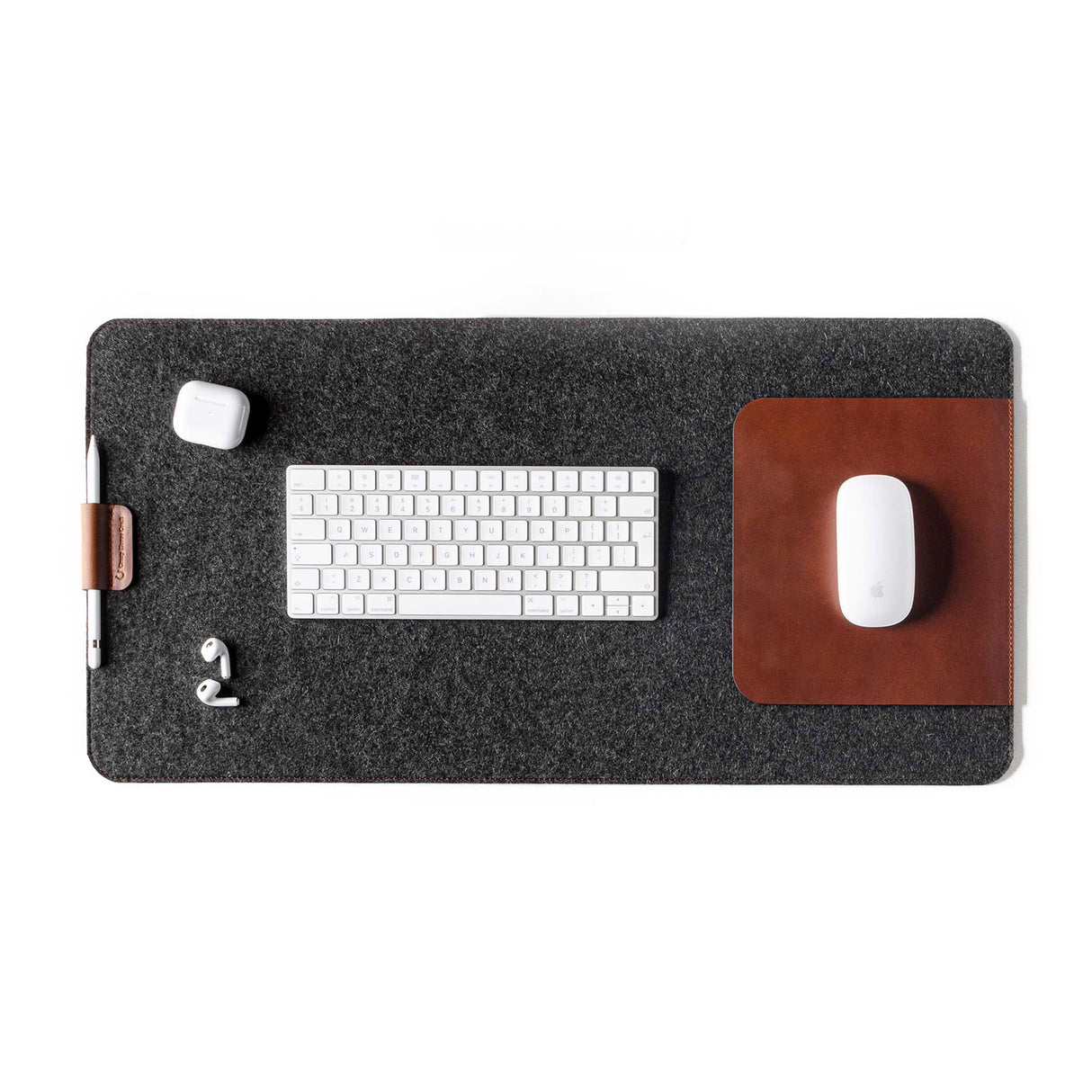 Wool Felt & Leather Desk Mat