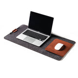 Wool Felt & Leather Desk Mat