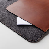 Wool Felt & Leather Desk Mat