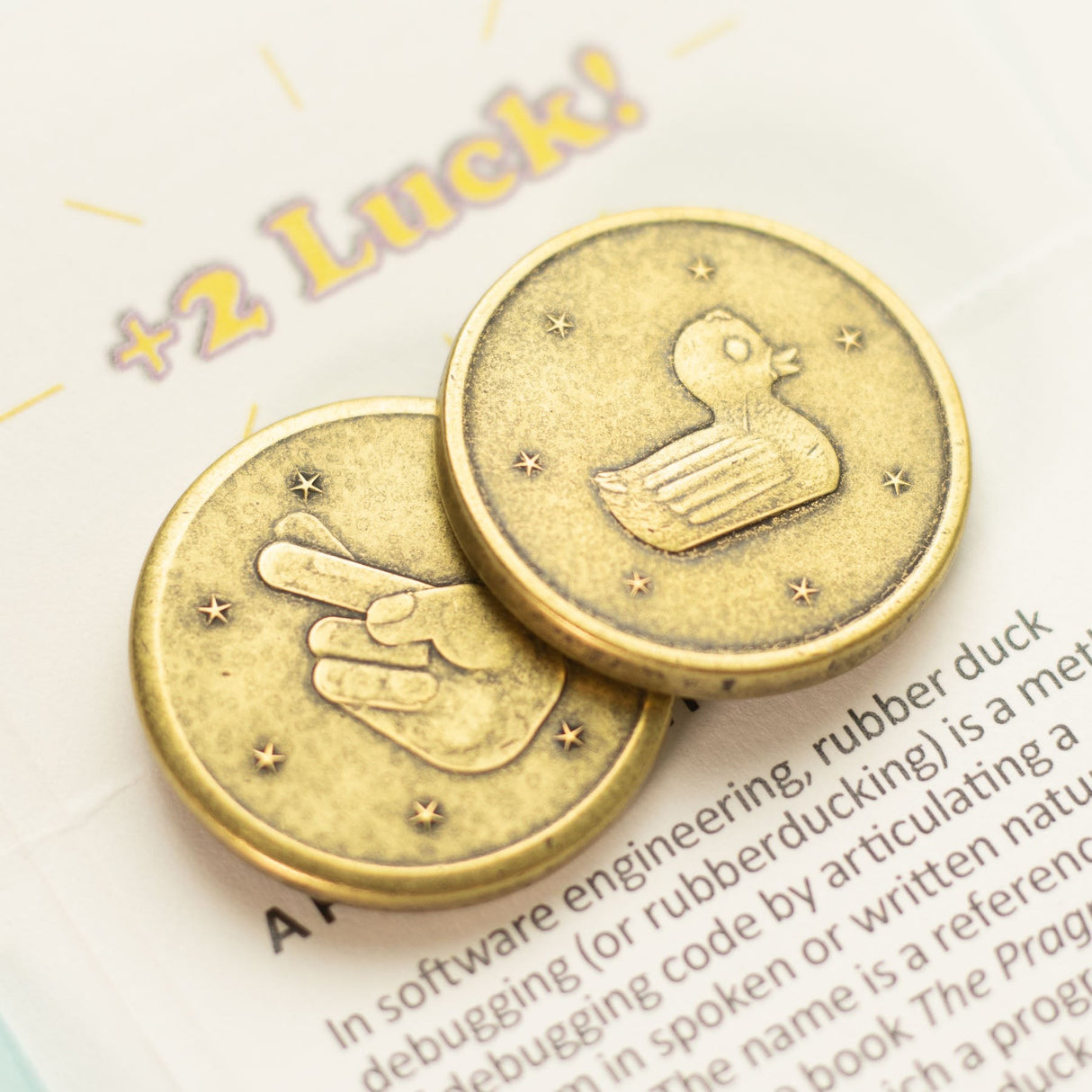 Lucky Duck Brass Coin