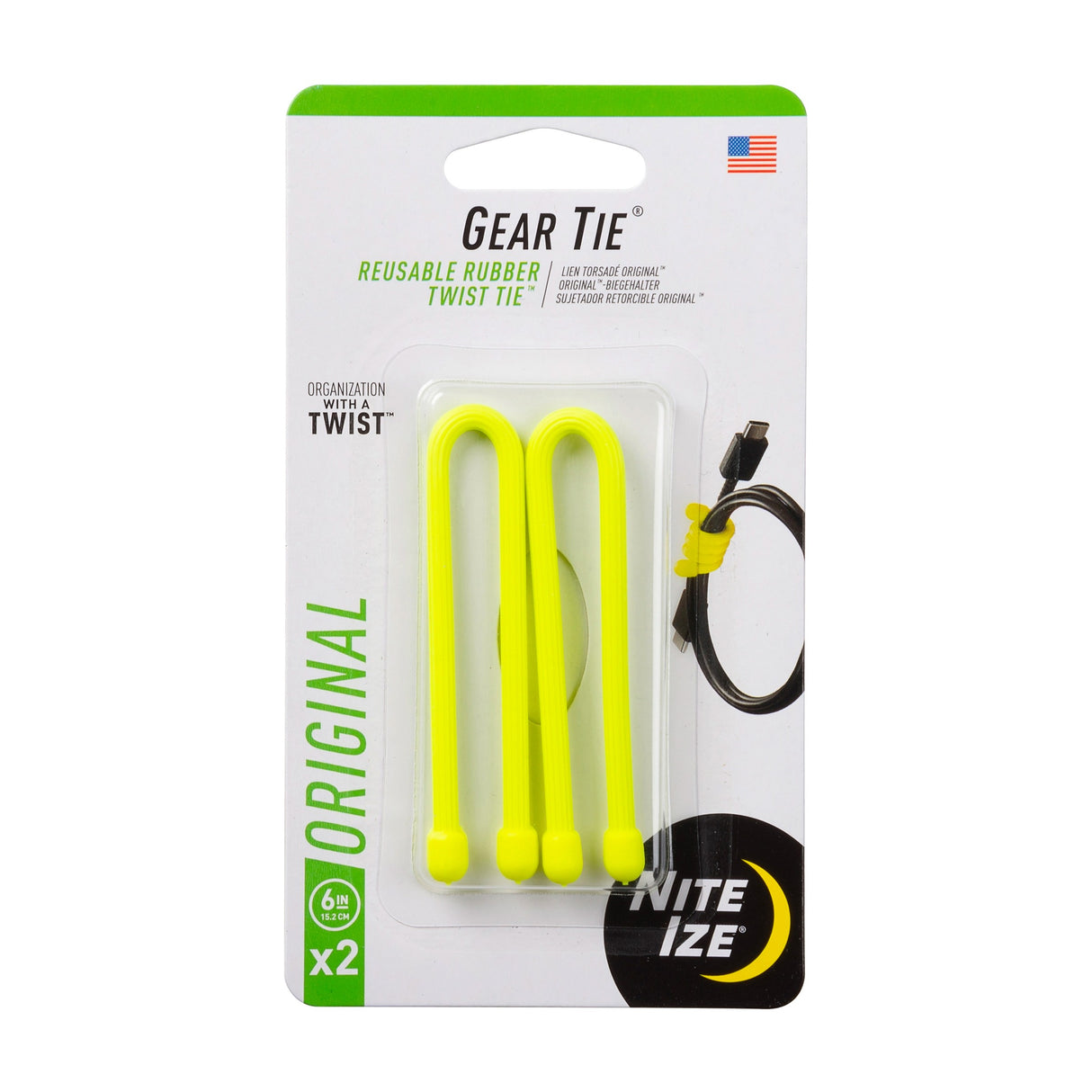 Gear Tie® Twist Tie™ 6" 2-Pack