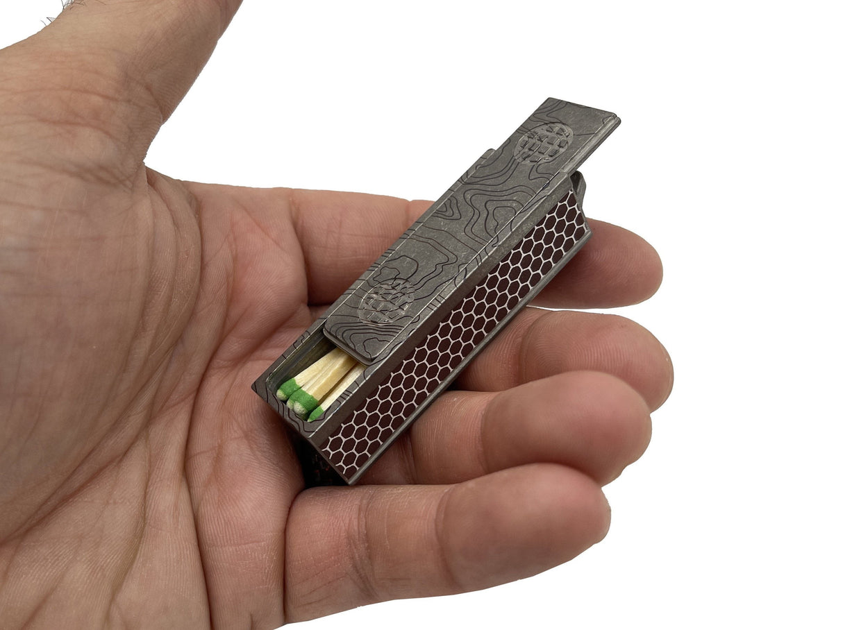 Titanium Match Slide Box - Tulitikkurasia