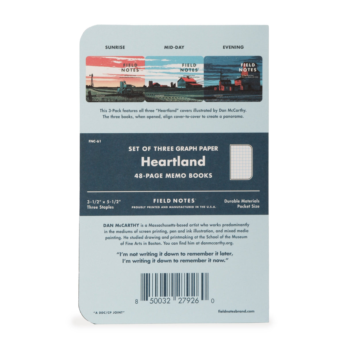 Heartland 3-Pack Memo Book