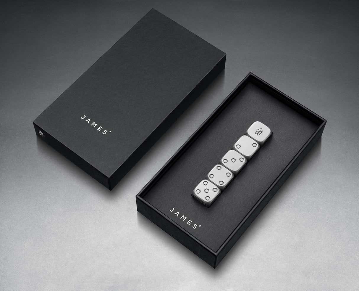 TJB Titanium Dice Set