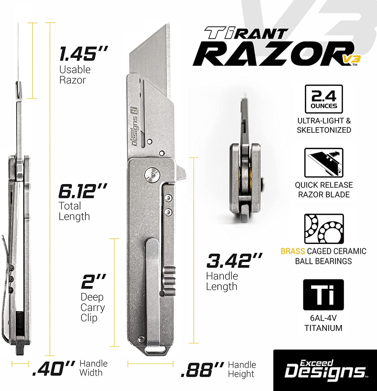 TiRant RAZOR V3 Utility Knife