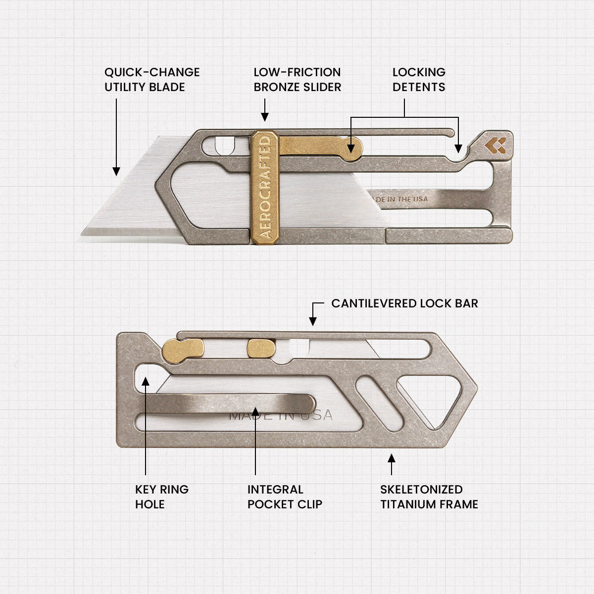 Sideslip Aluminum Utility Knife