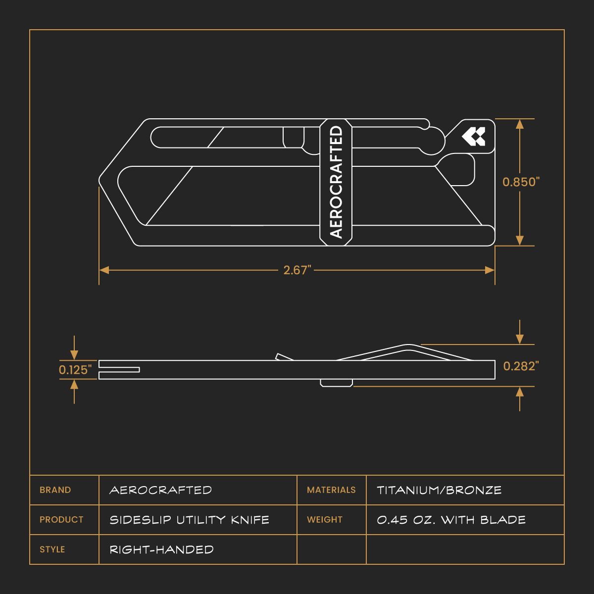 Sideslip Titanium Utility Knife